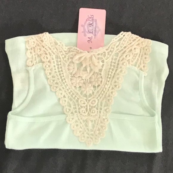 Girl's Tank -Lace Back -Natural Lace - Picture 7 of 8